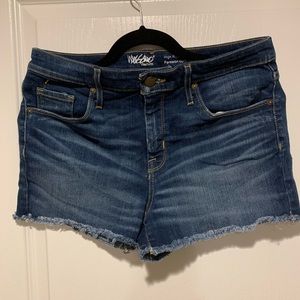 High rise jean shorts